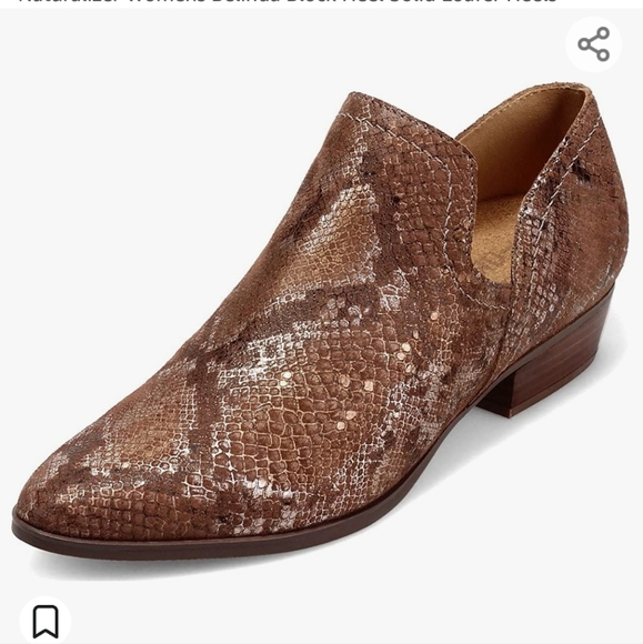 Naturalizer Belinda Leather Booties in Brown Snake - Picture 2 of 10